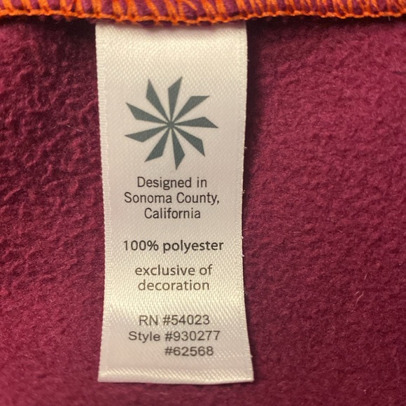 Athleta Sky High Polartec Hoodie, Size S, Color burgundy/Orange - Picture 11 of 12